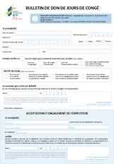 Bulletin de don de jours de congé